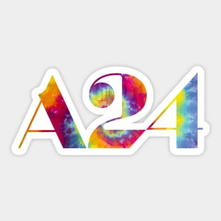 A24 tie dye logo Sticker